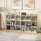 White 9 Storage Cube Bookshelf with Back Guardrail for Living Room or Bedroom
